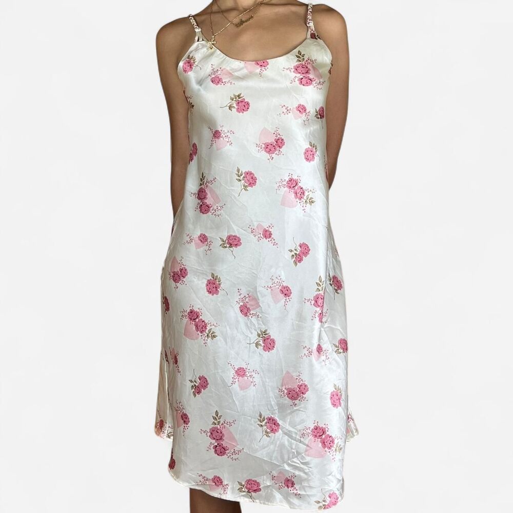 Secret-treasures Women's Cream and Pink Dress